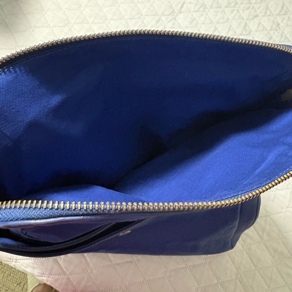 FOSSIL Preston Royal Blue Pebble Grain Leather Flap Crossbody Bag #ZB5875 - Picture 9 of 14
